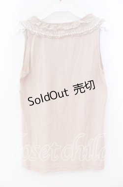 画像3: axes femme / パールトリミング襟付きタンク M ピンク O-25-12-02-077-AX-TO-OW-OS