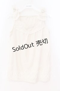axes femme / リボンショルダータンクトップ M キナリ O-25-12-02-078-AX-TO-OW-OS