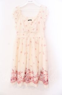 L'EST ROSE / 花柄シフォンワンピース 2 アイボリー O-25-12-02-009-LO-OP-IG-OS