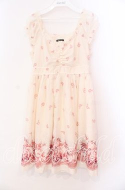 画像1: L'EST ROSE / 花柄シフォンワンピース 2 アイボリー O-25-12-02-009-LO-OP-IG-OS