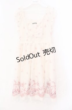 画像1: L'EST ROSE / 花柄シフォンワンピース 2 アイボリー O-25-12-02-009-LO-OP-IG-ZT537