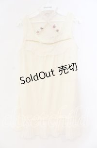 axes femme / 裾プリーツガーデンホルタータンクトップ M キナリ O-25-12-02-080-AX-TO-OW-OS