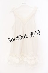 axes femme / 裾バラモチーフタンク M キナリ O-25-12-02-082-AX-TO-OW-OS