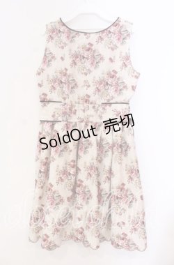 画像3: axes femme POETIQUE / ローズブーケ柄ワンピース Ｍ アイボリー O-25-12-02-001-AX-OP-IG-OS