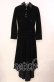 画像1: alice auaa / 04A/W【personality cult 個人崇拝 ID】別珍コートワンピース 4 ブラック O-25-12-02-013-AA-OP-OW-OS (1)