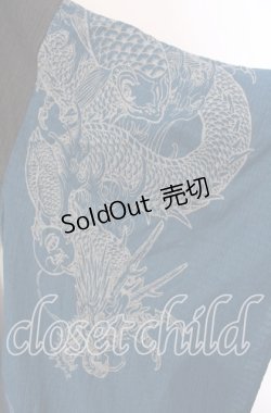 画像3: Qutie Frash / ロング着物カーデ  ブルー O-25-12-02-021-QU-JA-IG-OS