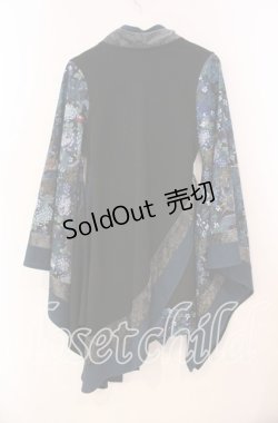 画像4: Qutie Frash / ベロア切替着物カーデ  ブルー O-25-12-02-023-QU-JA-IG-OS