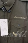 画像2: elements,H / ミリタリーシャツワンピース 02 カーキグリーン O-25-12-02-024-PU-OP-OW-ZT518 (2)