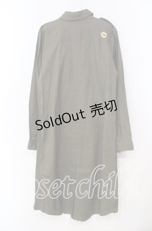 画像4: elements,H / ミリタリーシャツワンピース 02 カーキグリーン O-25-12-02-024-PU-OP-OW-ZT518 (4)