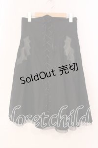 海外ゴシックブランド / レースアップコウモリワッペンスカート M ブラック O-25-12-02-025-GO-SK-IG-OS