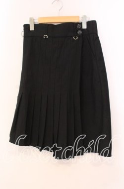 画像1: LISTEN FLAVOR / プリーツフラップ付アシメガウチョパンツ  ブラック O-25-12-02-026-PU-PA-IG-OS