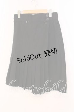 画像1: LISTEN FLAVOR / プリーツフラップ付アシメガウチョパンツ  ブラック O-25-12-02-026-PU-PA-IG-OS