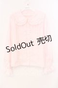axes femme kawaii / トーションレース丸襟ブラウス Ｍ ピンク O-25-12-02-028-AX-BL-IG-OS