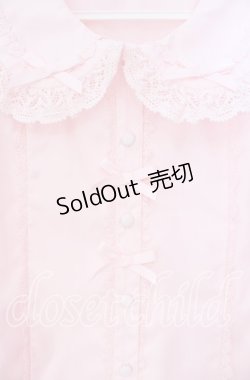 画像2: axes femme Kawaii / トーションレース丸襟ブラウス Ｍ ピンク O-25-12-02-028-AX-BL-IG-OS