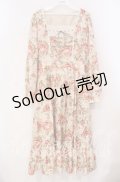axes femme / ブルームフラワー柄ワンピース  アイボリー O-25-12-02-030-AX-OP-IG-OS