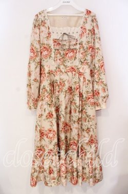 画像1: axes femme / ブルームフラワー柄ワンピース  アイボリー O-25-12-02-030-AX-OP-IG-OS