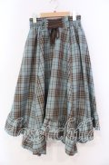 axes femme / タータンチェックイレヘムスカート  ミント O-25-12-02-031-AX-SK-IG-OS