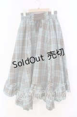 axes femme / タータンチェックイレヘムスカート  ミント O-25-12-02-031-AX-SK-IG-OS