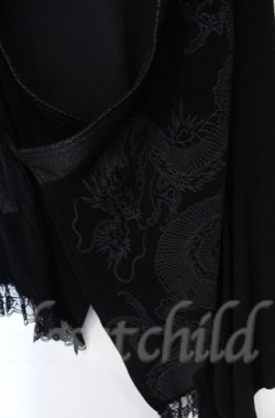 画像3: Qutie Frash / 裾レース着物ショートカーディガン  ブラック O-25-12-03-024-QU-TO-OW-ZT063