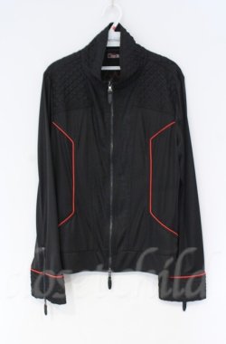 画像1: Qutie Frash / サイバーZIPカーデ  レッド×ブラック O-25-12-03-027-QU-JA-IG-OS