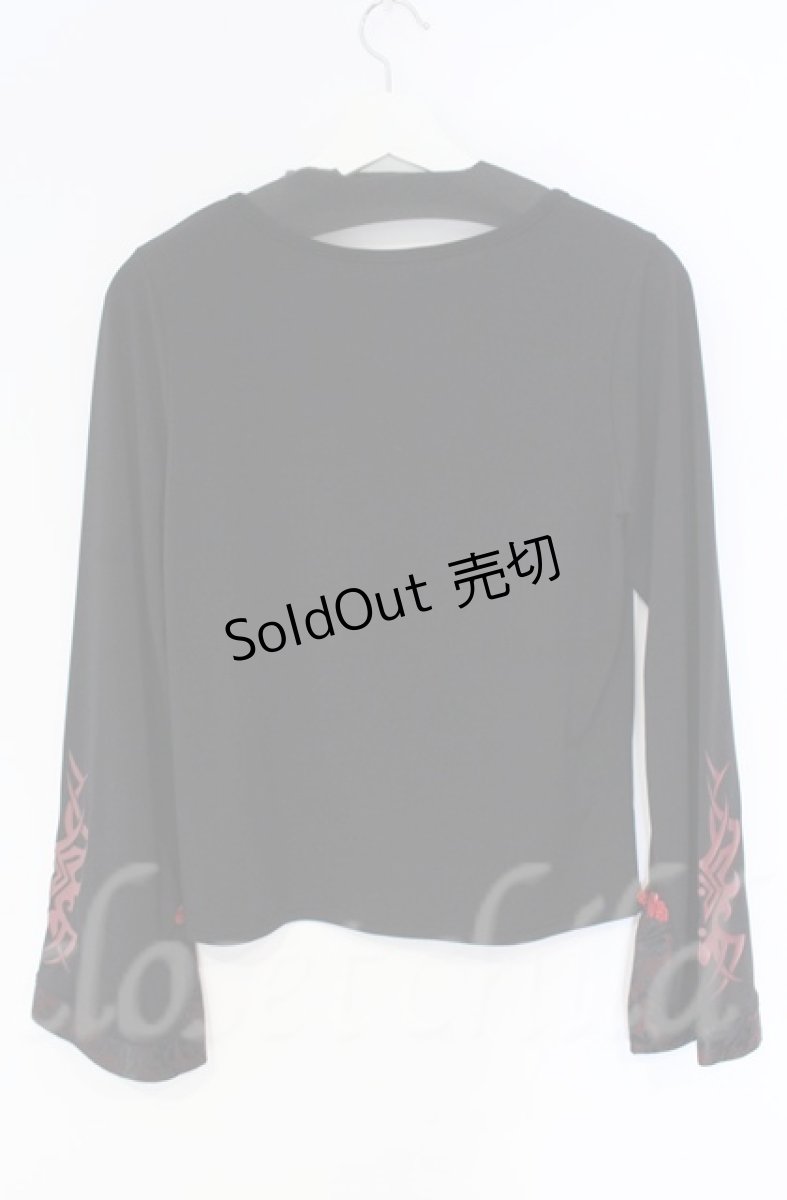 画像3: 【SALE】Qutie Frash / 2020プレミアム-金華-インナーTシャツ  ブラック×レッド O-25-12-03-028-QU-TO-OW-ZT182 (3)