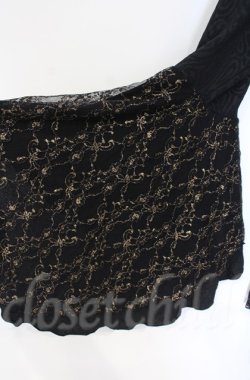 画像4: Qutie Frash / 姫袖レースカーデ  ブラック×ゴールド O-25-12-03-030-QU-OP-IG-ZT182