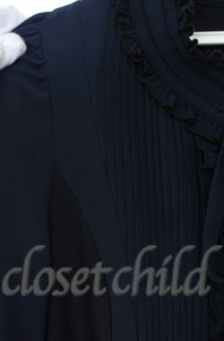 画像2: Qutie Frash / フリルブラウスワンピ  ネエビー O-25-12-03-031-QU-OP-IG-OS