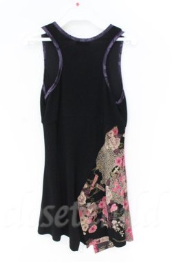 画像5: Qutie Frash / ちりめんロングタンクトップ  ブラック O-25-12-03-032-QU-TO-OW-ZT182