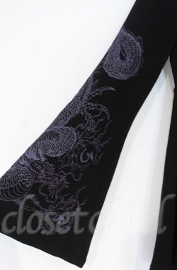 画像2: Qutie Frash / 変形ちりめんトップス  ブラック×パープル O-25-12-03-033-QU-TO-OW-ZT1208B