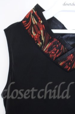 画像2: Qutie Frash / 着物衿インナータンク  レッド×ブラック O-25-12-03-034-QU-TO-IG-ZT182