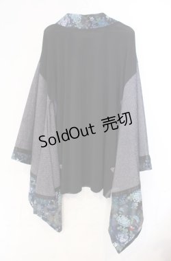 画像3: Qutie Frash / 着物カットソー  ブルー O-25-12-03-004-QU-TO-IG-ZT221