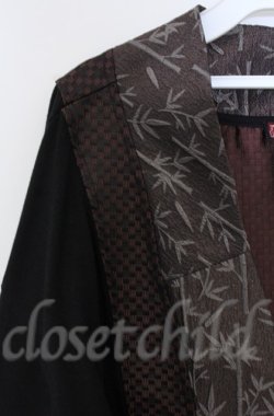 画像2: Qutie Frash / チャイナBIGカーディガン  ブラウンｘブラック O-25-12-03-041-QU-TO-YM-OS