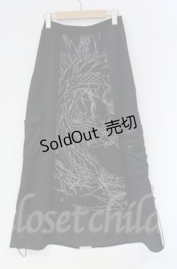 画像5: Qutie Frash / ミリタリーロングスカート  ブラック O-25-12-03-042-QU-SK-IG-OS