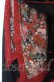 画像2: Qutie Frash / ラップ付き和柄バギーパンツ  レッド×ブラック O-25-12-03-046-QU-PA-IG-ZT1208B (2)