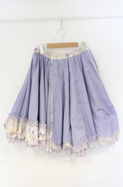 画像1: gouk / ボリュームスカート  ラベンダー×和柄 O-25-12-03-048-GO-SK-IG-OS