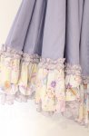 画像2: 【SALE】gouk / ボリュームスカート  ラベンダー×和柄 O-25-12-03-048-GO-SK-IG-ZT065 (2)