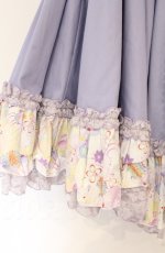画像2: 【SALE】gouk / ボリュームスカート  ラベンダー×和柄 O-25-12-03-048-GO-SK-IG-ZT065 (2)
