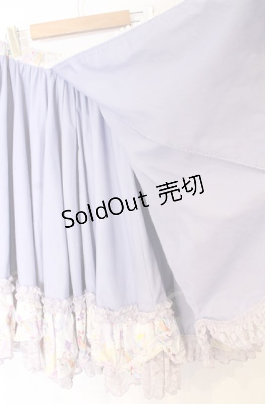 画像3: 【SALE】gouk / ボリュームスカート  ラベンダー×和柄 O-25-12-03-048-GO-SK-IG-ZT065 (3)