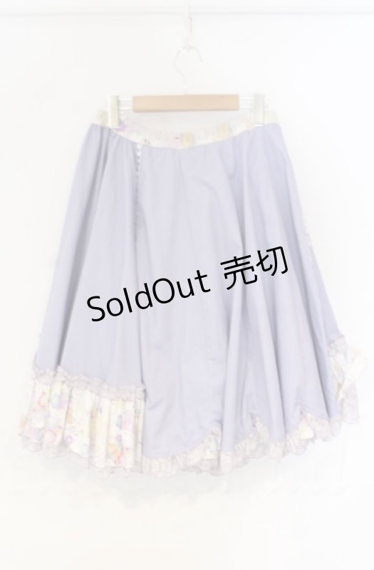 画像5: 【SALE】gouk / ボリュームスカート  ラベンダー×和柄 O-25-12-03-048-GO-SK-IG-ZT065 (5)