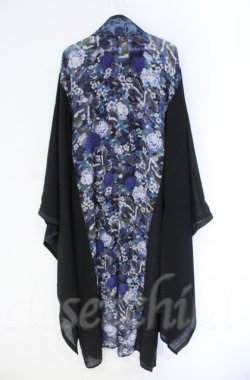 画像4: Qutie Frash / チャイナ着物ロングカーデ  ブルー O-25-12-03-005-QU-JA-OW-OS