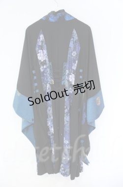 画像4: Qutie Frash / 着物ロングカーデ  ブルー O-25-12-03-006-QU-JA-IG-ZT357