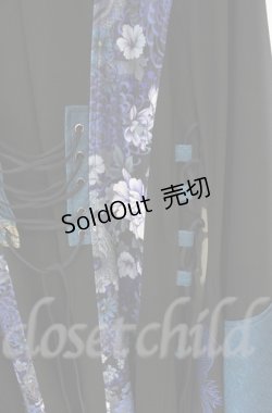 画像5: Qutie Frash / 着物ロングカーデ  ブルー O-25-12-03-006-QU-JA-IG-ZT357