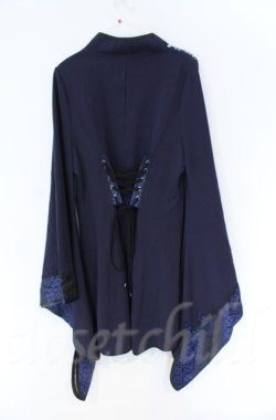 画像4: Qutie Frash / チャイナ着物袖チュニック  ブルー O-25-12-03-008-QU-TO-IG-OS