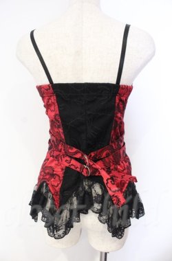 画像4: Qutie Frash / ドラゴンサテンコルセットキャミソール  レッド×ブラック O-25-12-03-001-QU-TO-IG-ZT206