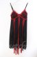 画像1: Qutie Frash / カップ入蜘蛛メッシュベビードールワンピース  ブラック×レッド O-25-12-03-002-QU-OP-OW-OS (1)