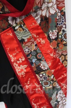 画像3: Qutie Frash / 着物インナーチュニック  レッド×ブラック O-25-12-03-015-QU-TO-IG-OS