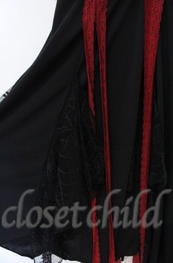 画像3: Qutie Frash / カップ入蜘蛛メッシュベビードールワンピース  ブラック×レッド O-25-12-03-002-QU-OP-OW-OS