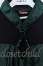 画像2: 【SALE】Qutie Frash / 公式通販×アメQ限定チャイナカットソー  グリーン×ブラック O-25-12-03-018-QU-TO-IG-ZT065 (2)