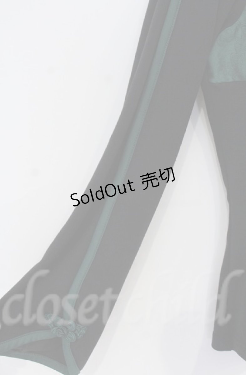 画像3: 【SALE】Qutie Frash / 公式通販×アメQ限定チャイナカットソー  グリーン×ブラック O-25-12-03-018-QU-TO-IG-ZT065 (3)