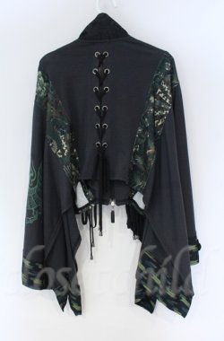 画像4: Qutie Frash / 和柄ポンチョ  グリーン O-25-12-03-019-QU-JA-OW-OS